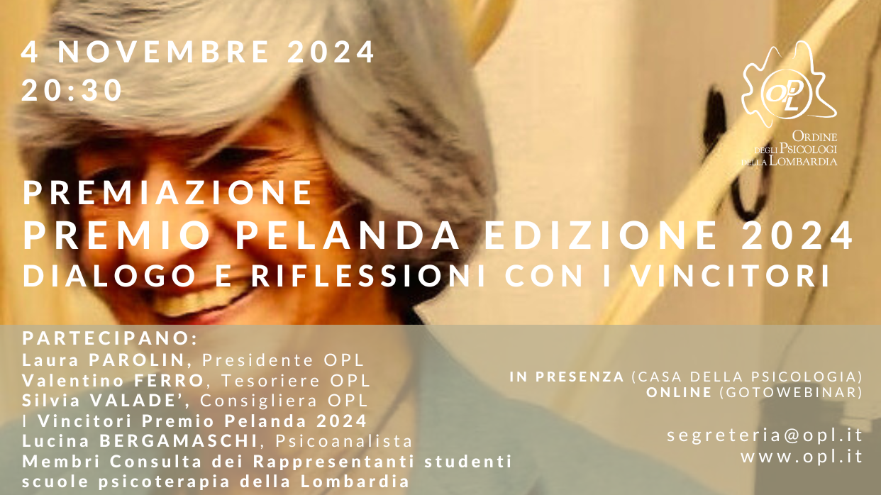 🎯 Riprogrammazione Evento Premio Pelanda Edizione 2024!