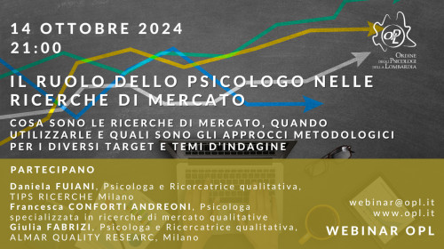 immagine articolo Il ruolo dello Psicologo nelle Ricerche di Mercato.
Cosa sono le ricerche di mercato, quando utilizzarle e quali sono gli approcci metodologici per i diversi target e temi d’indagine