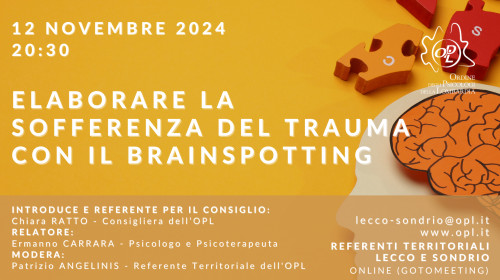 immagine articolo SONDRIO – Elaborare la sofferenza del trauma con il Brainspotting
